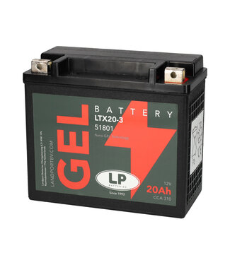 Landport (LP) LTX20-3 motor GEL accu 12 volt 20 ah (51801 - GTX20-3)