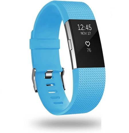 Strap-it Strap-it Fitbit Charge 2 Silicone Strap (Blue)