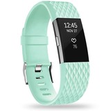 Strap-it Fitbit Charge 2 Diamond Silicone Strap (Aqua)
