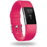 Strap-it Fitbit Charge 2 Diamond Silicone Strap (Pink)