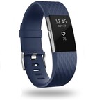 Strap-it Strap-it Fitbit Charge 2 Diamond Silicone Strap (Dark Blue)