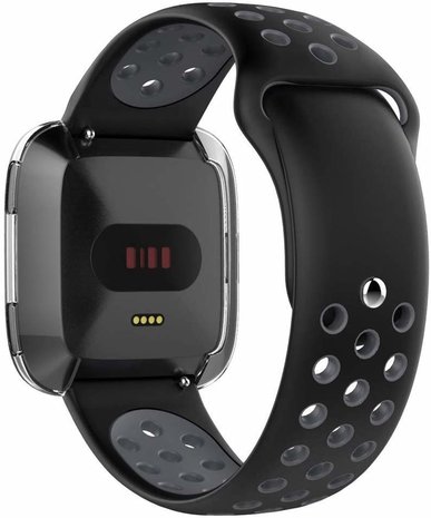 Strap-it Strap-it Fitbit Versa/Versa 2 Sport Strap (Black/Grey) Strap-it Strap-it Fitbit Versa/Versa 2 Sport Strap (Black/Grey)