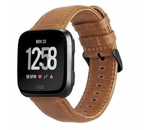 Strap-it Fitbit Versa/Versa 2 Leather Strap (Brown) Strap-it Fitbit Versa/Versa 2 Leather Strap (Brown)