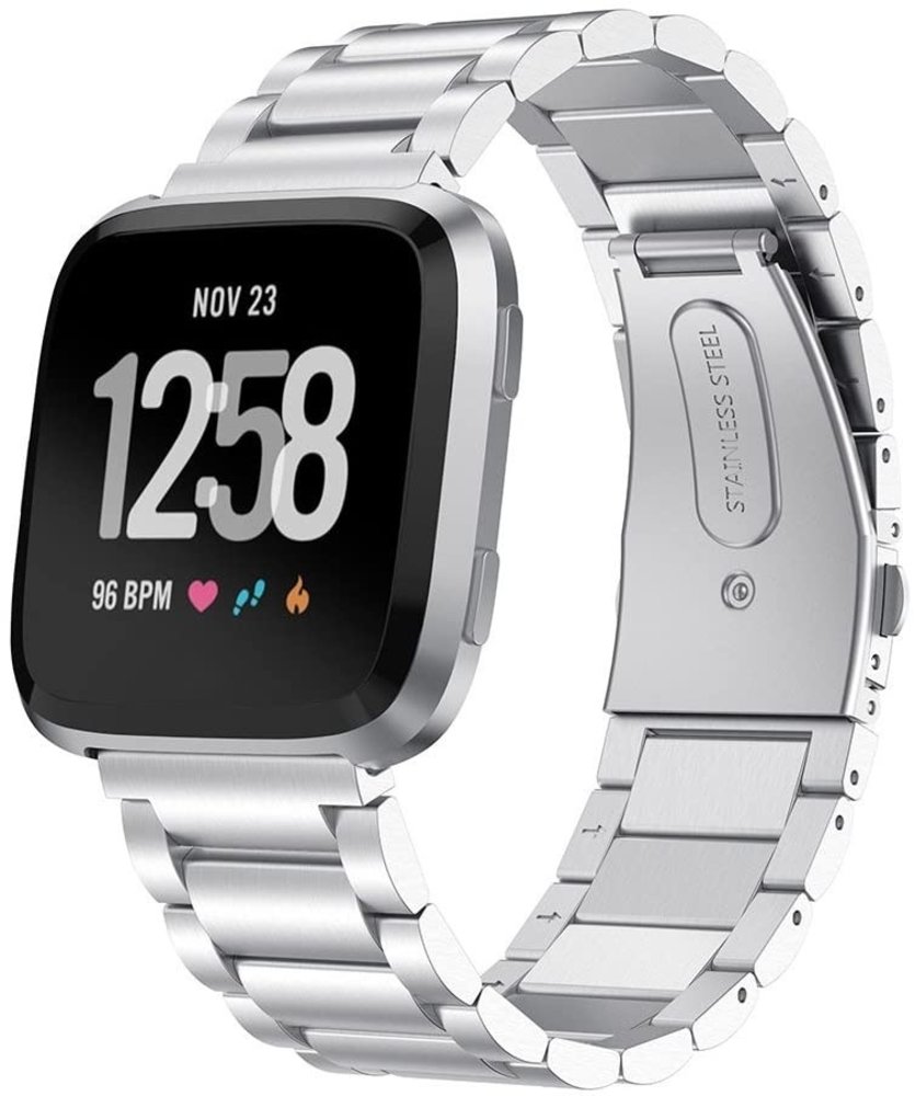 Silver fitbit versa hotsell with black band