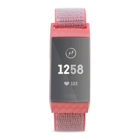 Strap-it Strap-it Fitbit Charge 3 Nylon Strap (Pink-Red) Strap-it Strap-it Fitbit Charge 3 Nylon Strap (Pink-Red)