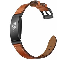 Fitbit Inspire 2 Band Gold & Leather Fitbit Inspire 2 Bracelet Boho Style  Distressed Brown Leather Strap Fitbit Inspire 2 Wristband Jewelry 