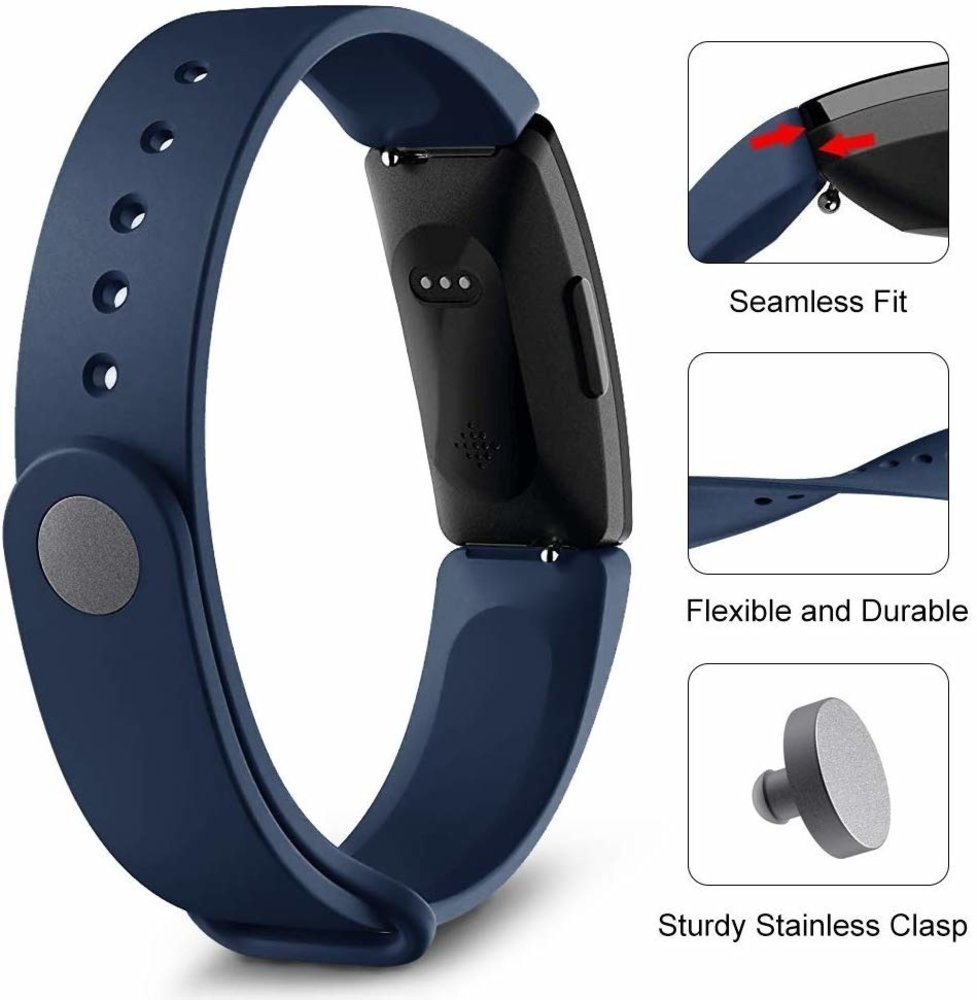 Strap-it Strap-it Fitbit Inspire Silicone Strap (Blue)