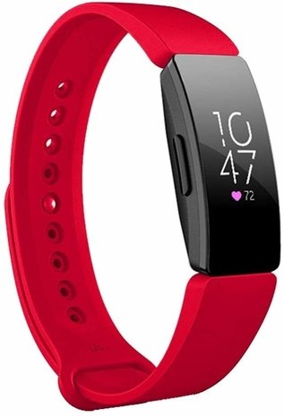 Strap-it Strap-it Fitbit Inspire Silicone Strap (Red)