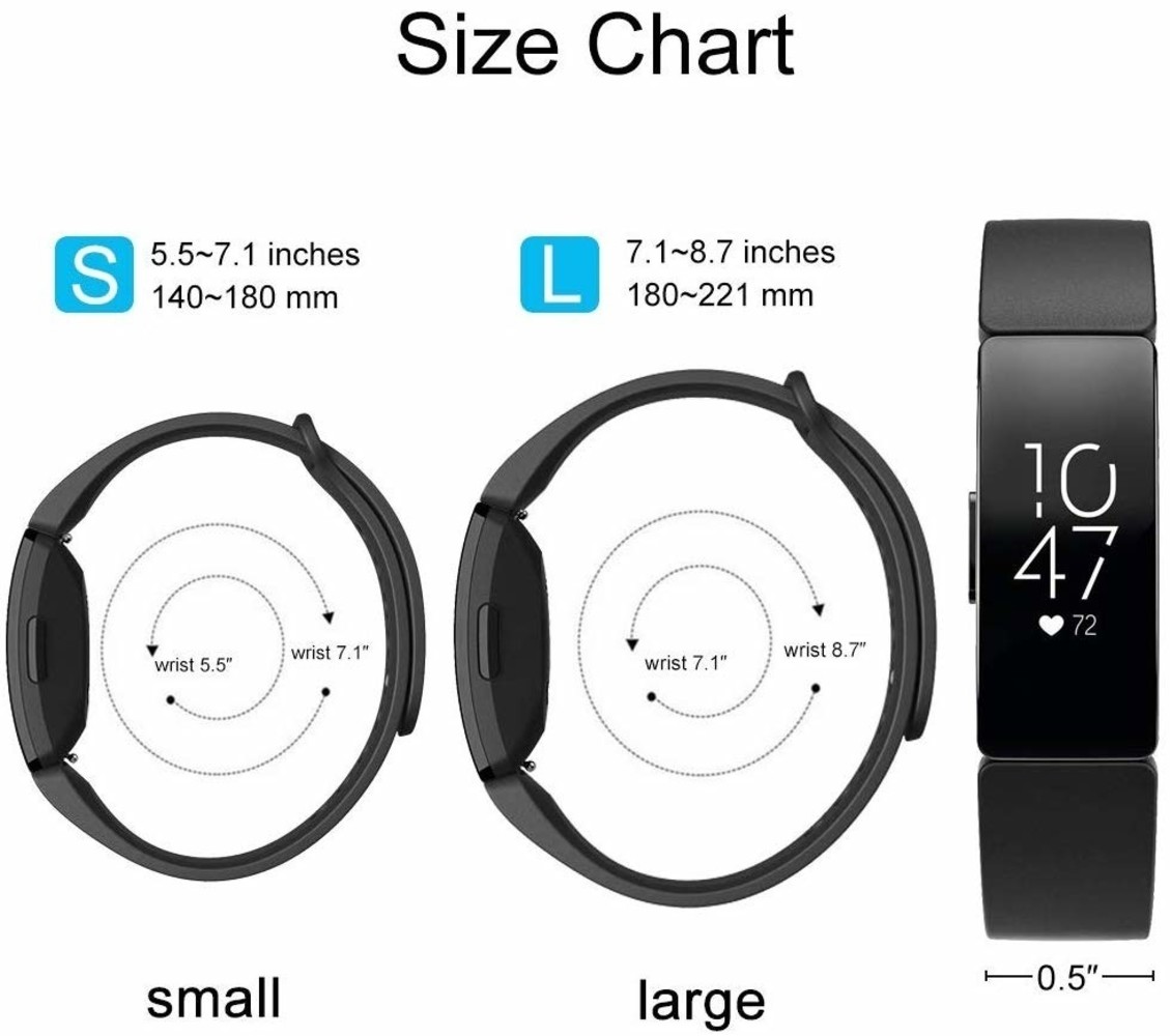 Strap-it Strap-it Fitbit Inspire Silicone Strap (Red)