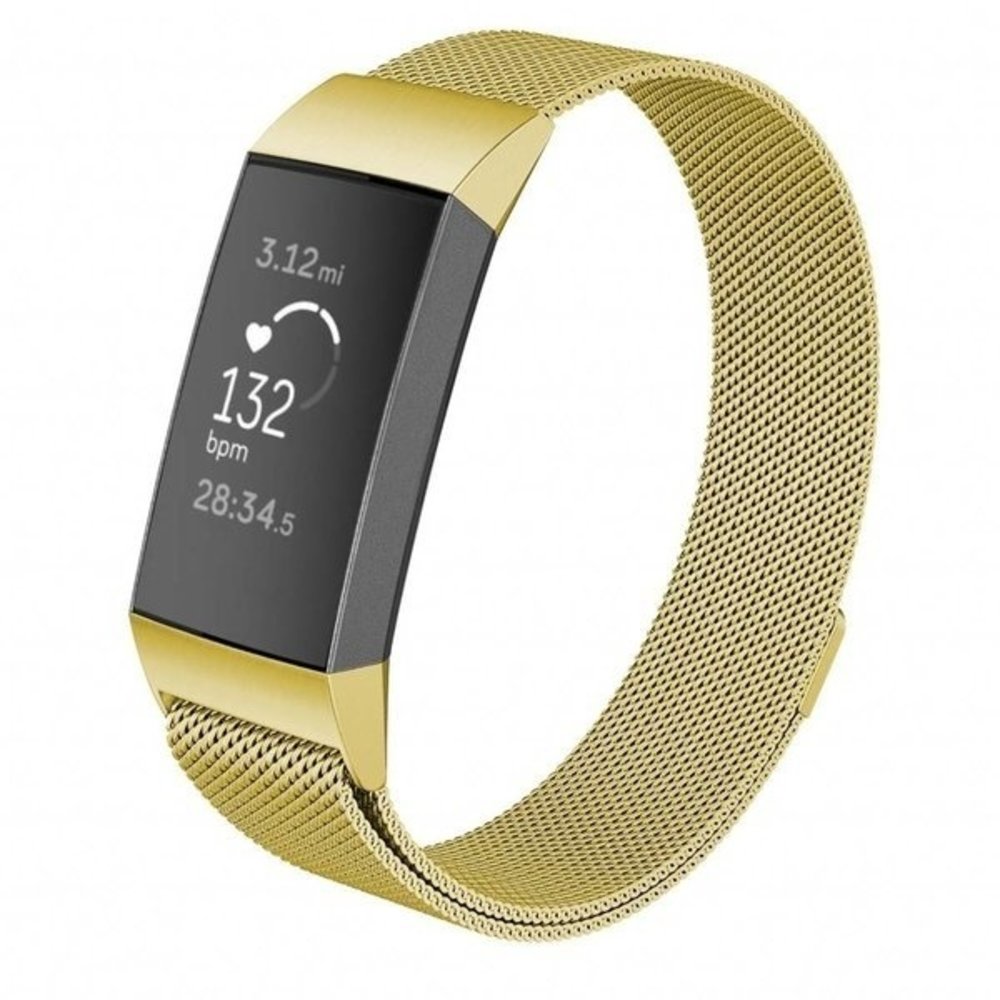 Strap-it Strap-it Fitbit Charge 3 Milanese Strap (Gold) Strap-it Strap-it Fitbit Charge 3 Milanese Strap (Gold)