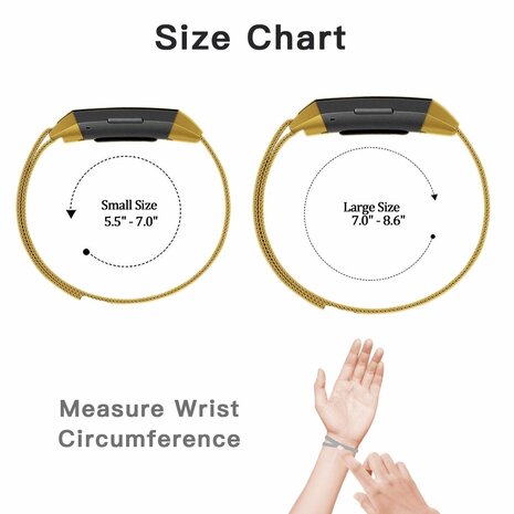 Strap-it Strap-it Fitbit Charge 3 Milanese Strap (Gold) Strap-it Strap-it Fitbit Charge 3 Milanese Strap (Gold)