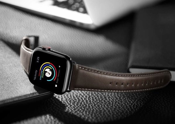 Leather strap for apple online watch series 5 44mm