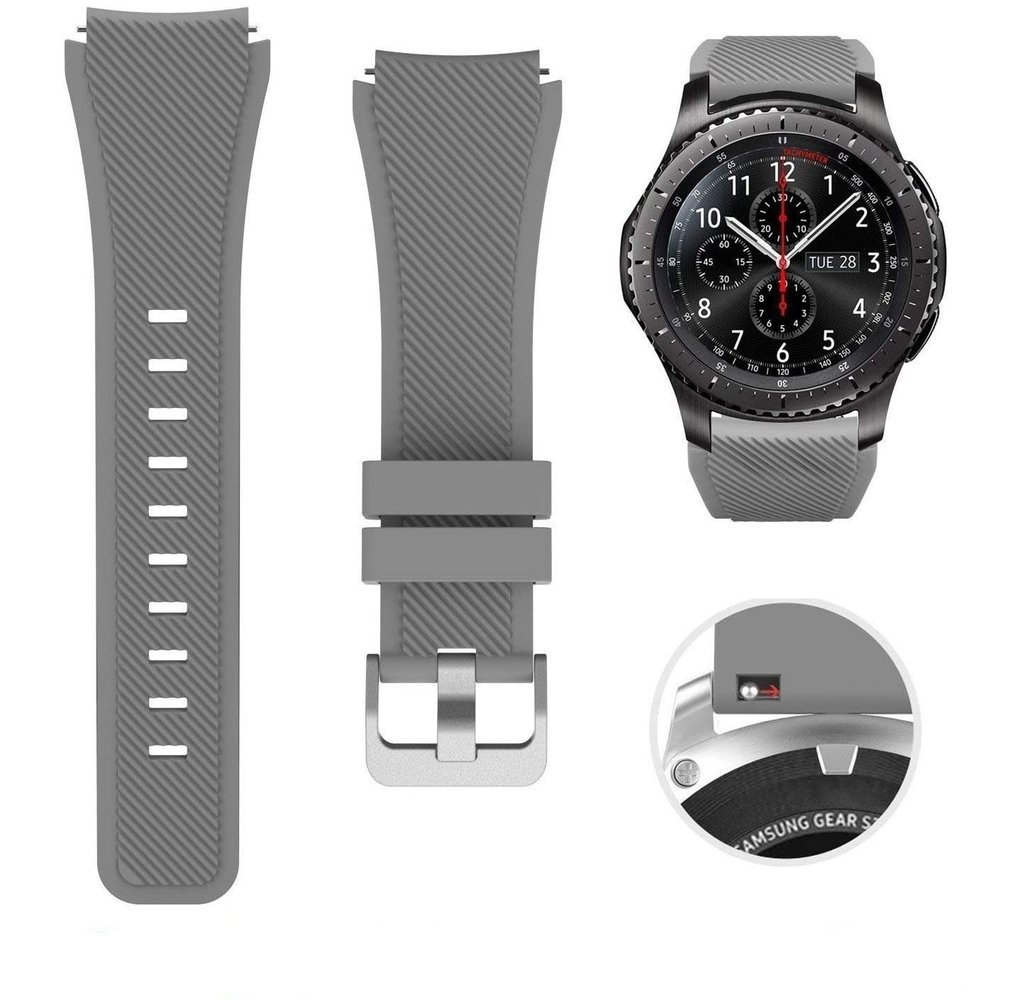 Strap-it Strap-it Samsung Galaxy Watch 46mm Silicone Strap (Grey) Strap-it Strap-it Samsung Galaxy Watch 46mm Silicone Strap (Grey)