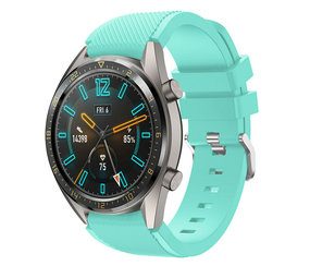 Strap-it Huawei Watch GT 2 Silicone Strap with Buckle (Aqua)