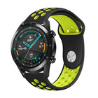 Strap-it Strap-it Huawei Watch GT 2 Sport Strap (Black/Yellow)