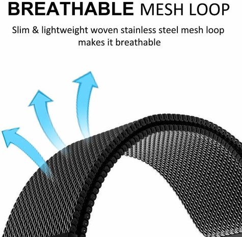 Strap-it Strap-it Huawei Watch GT 2 Milanese Strap (Black) Strap-it Strap-it Huawei Watch GT 2 Milanese Strap (Black)