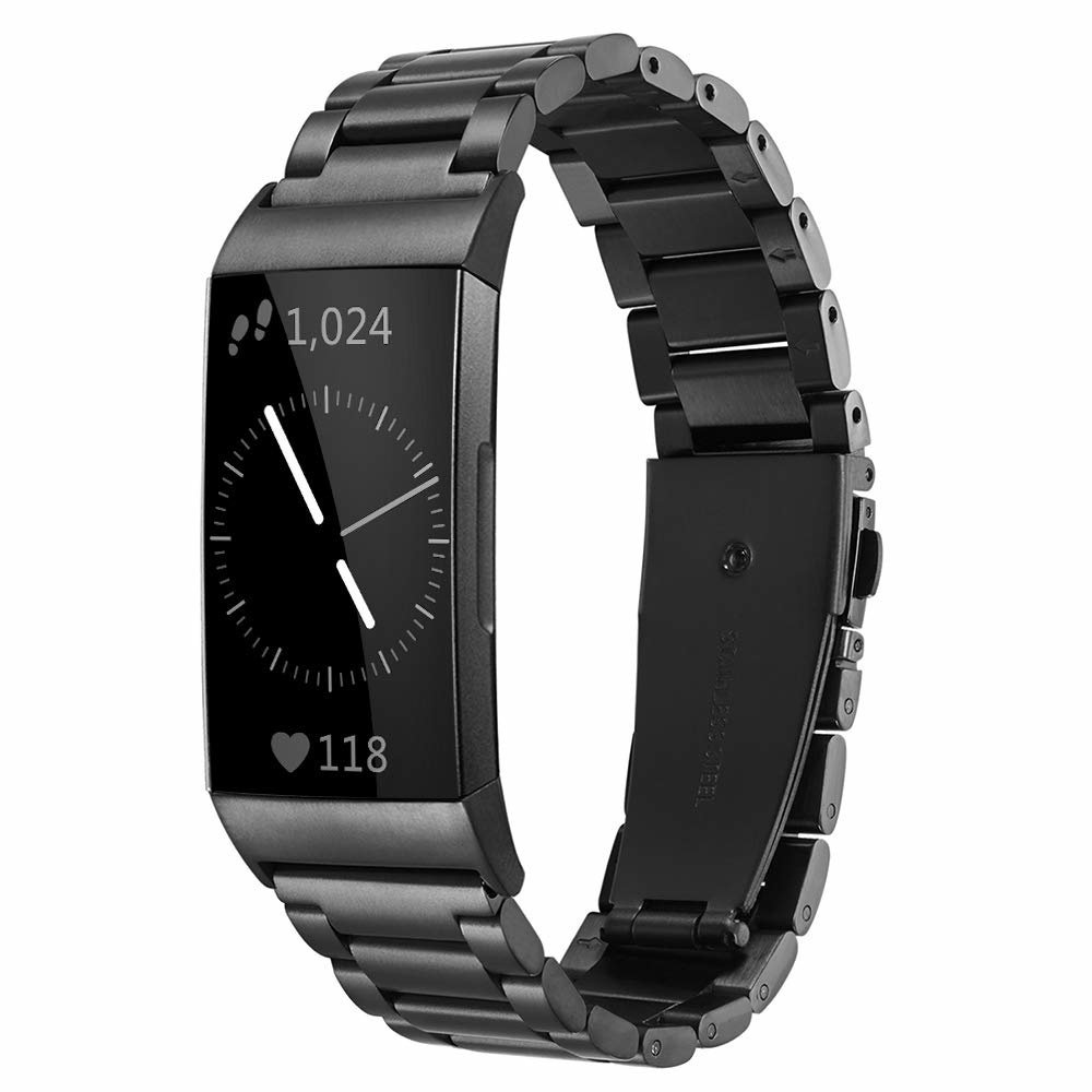 Strap-it Strap-it Fitbit Charge 4 Steel Strap (Black) Strap-it Strap-it Fitbit Charge 4 Steel Strap (Black)