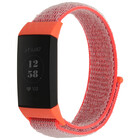 Strap-it Strap-it Fitbit Charge 4 Nylon Strap (Pink/Red)