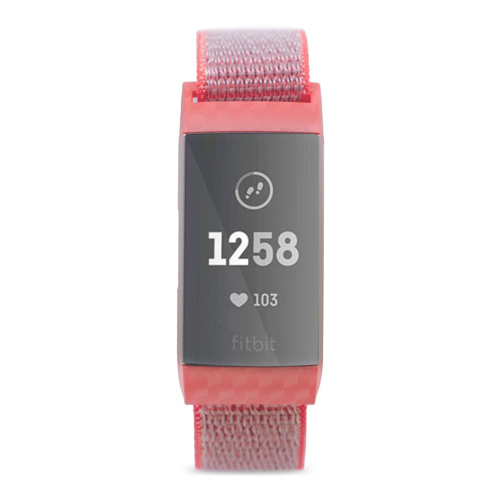 Strap-it Strap-it Fitbit Charge 4 Nylon Strap (Pink/Red) Strap-it Strap-it Fitbit Charge 4 Nylon Strap (Pink/Red)