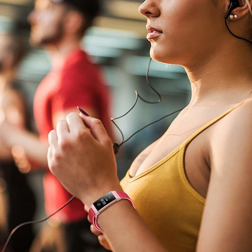 Strap-it Strap-it Fitbit Charge 4 Nylon Strap (Pink/Red) Strap-it Strap-it Fitbit Charge 4 Nylon Strap (Pink/Red)