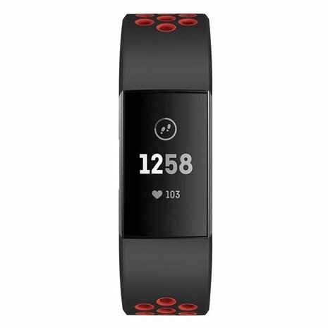 Strap-it Strap-it Fitbit Charge 3 Sport Strap (Black Red) Strap-it Strap-it Fitbit Charge 3 Sport Strap (Black Red)