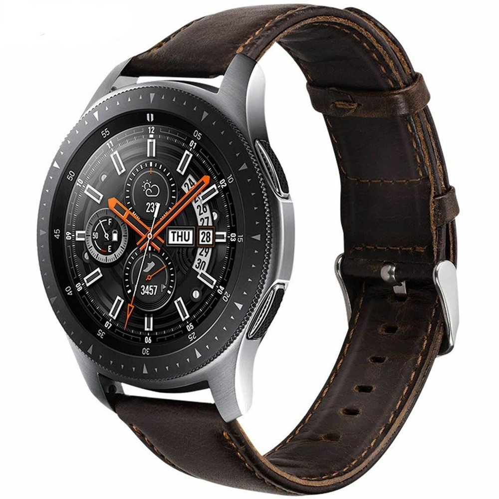 Samsung Galaxy Watch 46mm Leather Strap (Dark Brown)