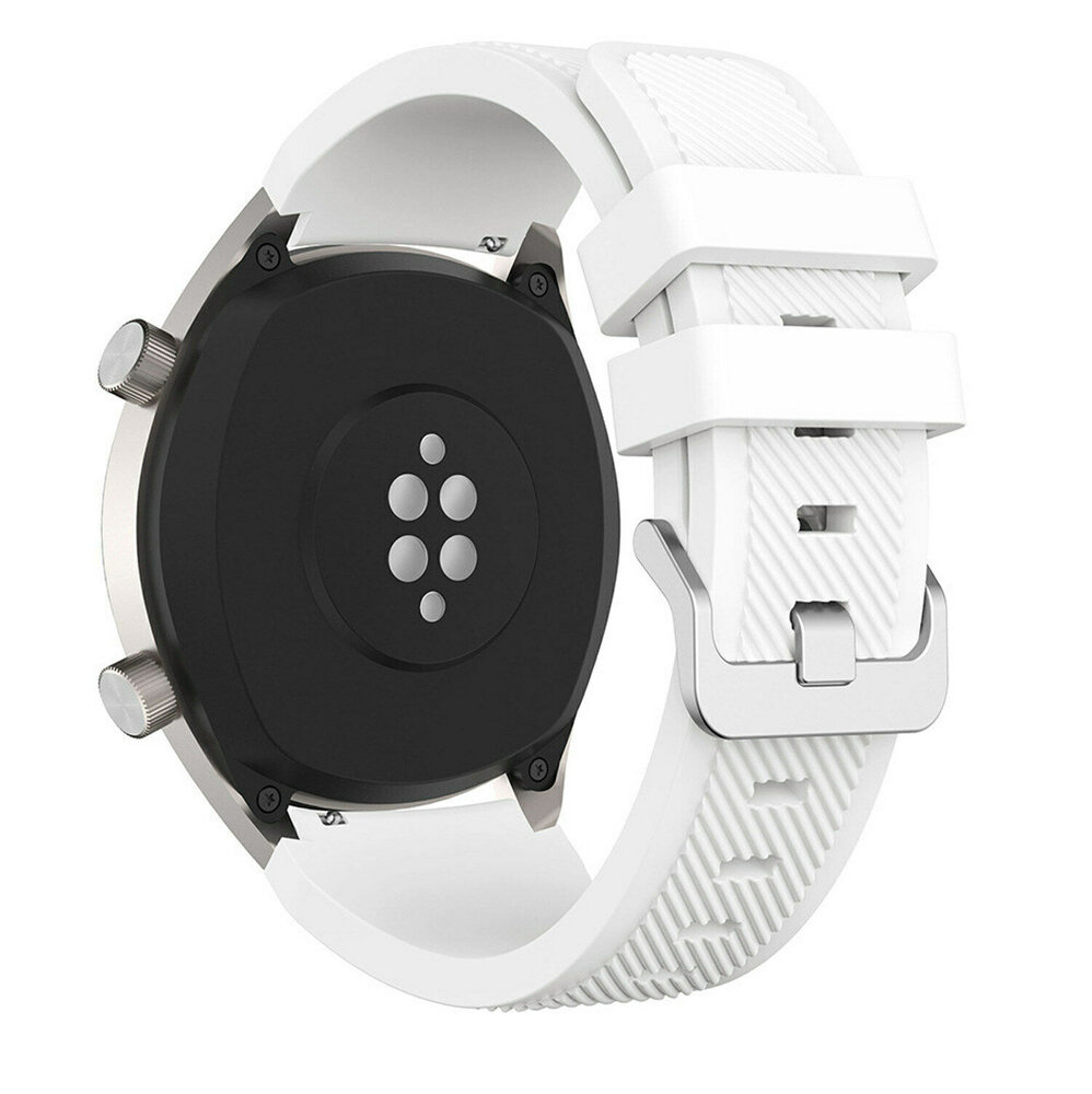 Strap-it Strap-it Huawei Watch GT 2 Silicone Strap with Buckle (White)