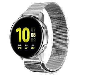 Strap-it Samsung Galaxy Watch Active Milanese Strap (Silver) Strap-it Samsung Galaxy Watch Active Milanese Strap (Silver)