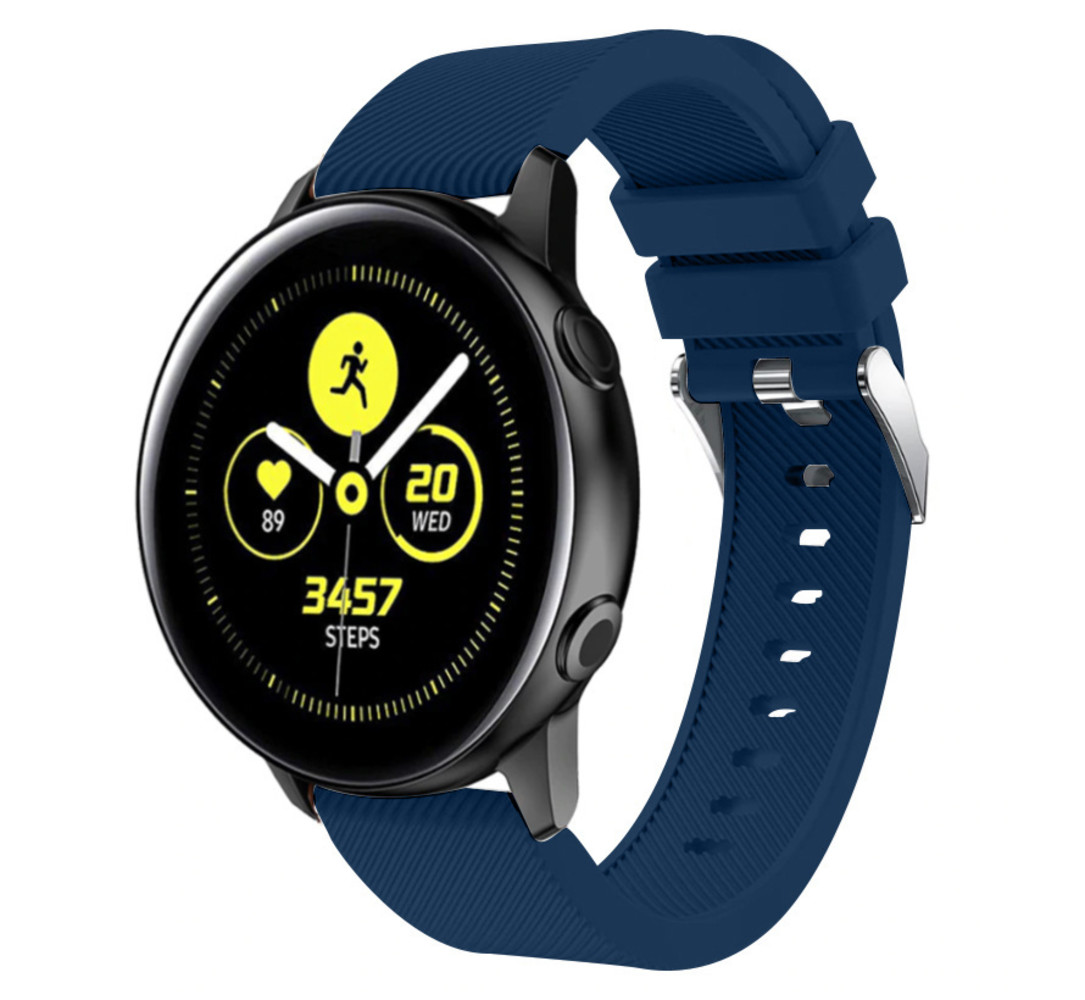 Strap-it Strap-it Samsung Galaxy Watch Active Silicone Strap (Dark Blue) Strap-it Strap-it Samsung Galaxy Watch Active Silicone Strap (Dark Blue)