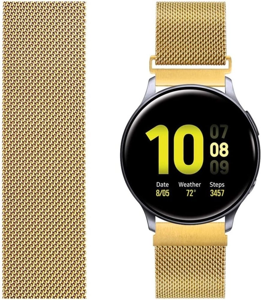 Strap-it Strap-it Samsung Galaxy Watch Active Milanese Strap (Gold) Strap-it Strap-it Samsung Galaxy Watch Active Milanese Strap (Gold)