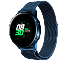 Strap-it Samsung Galaxy Watch Active Milanese Strap (Blue) Strap-it Samsung Galaxy Watch Active Milanese Strap (Blue)