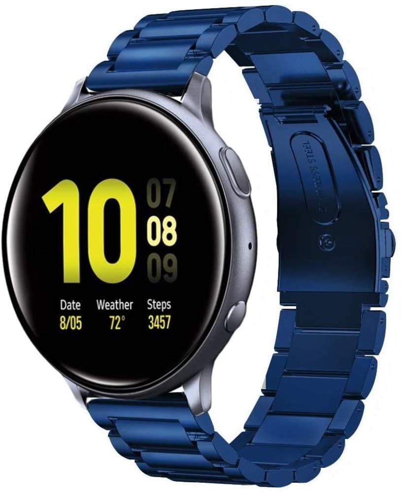 Strap-it Strap-it Samsung Galaxy Watch Active Steel Strap (Blue) Strap-it Strap-it Samsung Galaxy Watch Active Steel Strap (Blue)