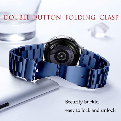 Strap-it Strap-it Samsung Galaxy Watch Active Steel Strap (Blue) Strap-it Strap-it Samsung Galaxy Watch Active Steel Strap (Blue)