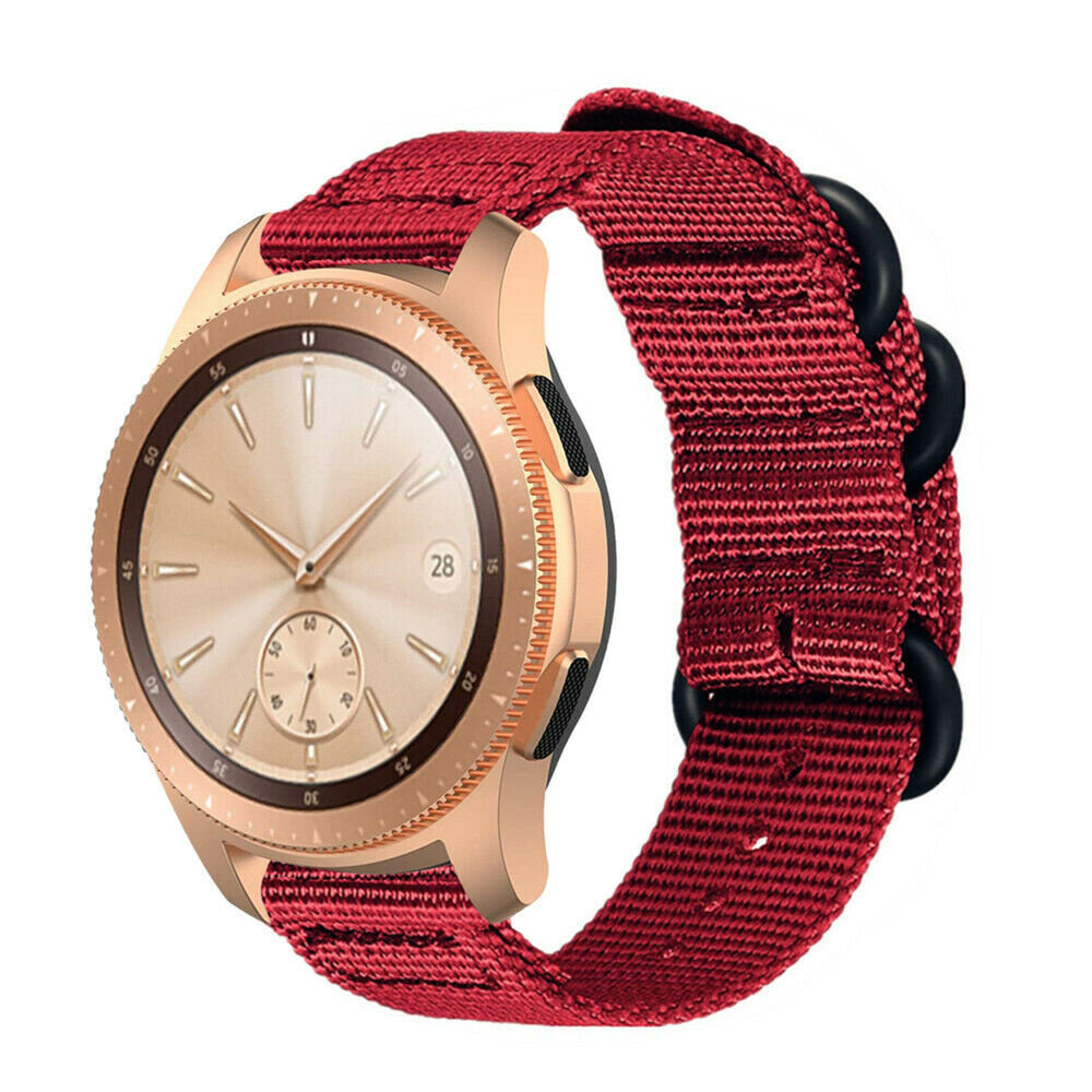 Strap-it Strap-it Samsung Galaxy Watch 42mm Nylon Strap with Buckle (Red) Strap-it Strap-it Samsung Galaxy Watch 42mm Nylon Strap with Buckle (Red)