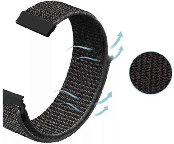 Strap-it Strap-it Samsung Galaxy Watch 46mm Nylon Strap (Black) Strap-it Strap-it Samsung Galaxy Watch 46mm Nylon Strap (Black)