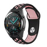 Strap-it Huawei Watch GT 2 Sport Strap (Black Pink)