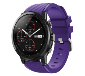 Strap-it Xiaomi Amazfit Stratos Silicone Strap (Purple)