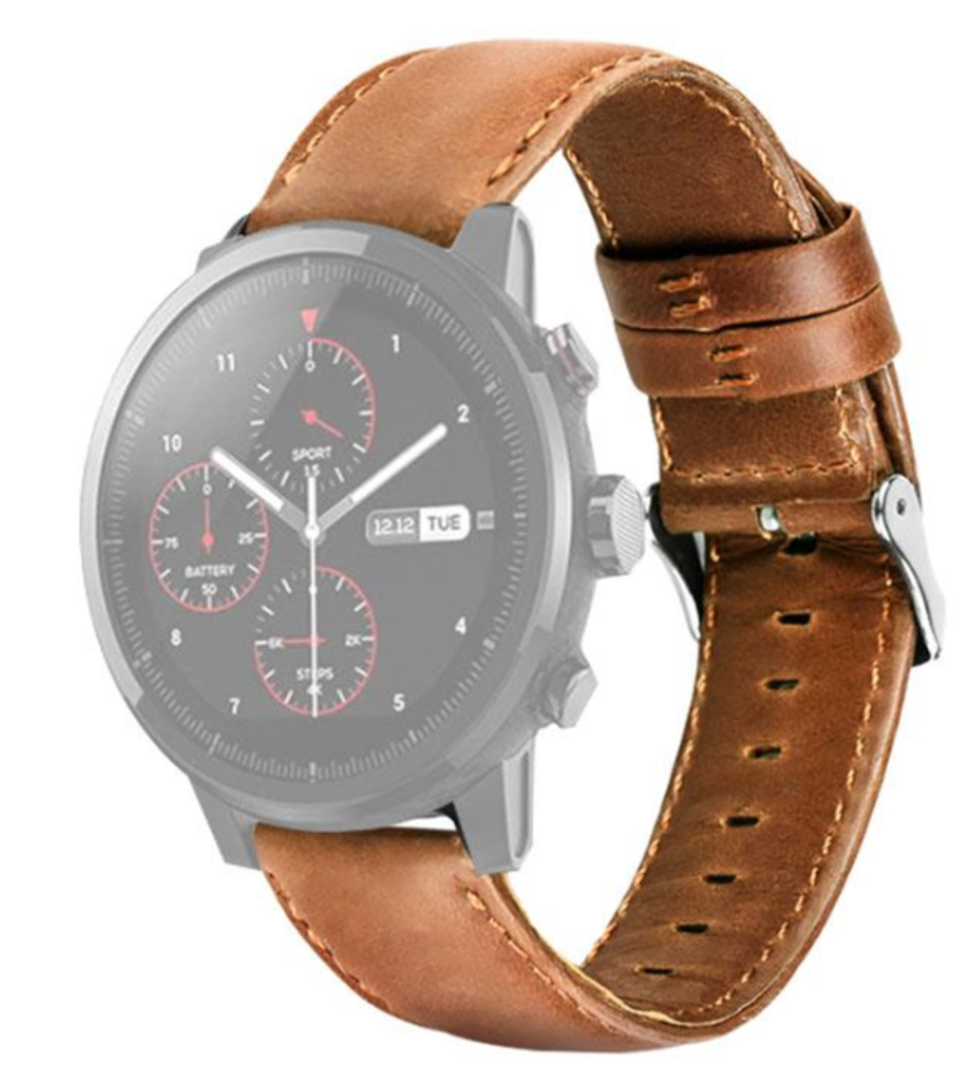 Strap-it Strap-it Xiaomi Amazfit Stratos Leather Strap (Brown) Strap-it Strap-it Xiaomi Amazfit Stratos Leather Strap (Brown)