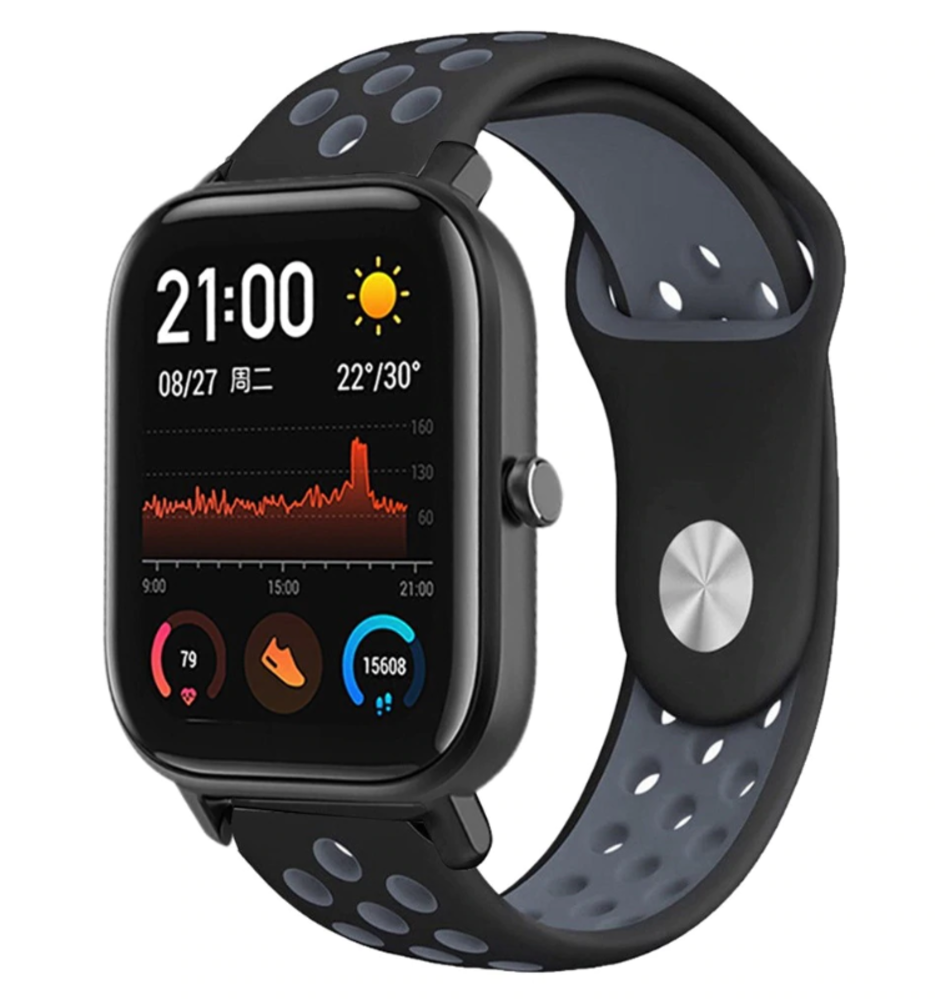 Strap-it Strap-it Xiaomi Amazfit GTS Sport Strap (Black/Grey) Strap-it Strap-it Xiaomi Amazfit GTS Sport Strap (Black/Grey)