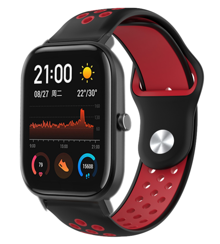 Strap-it Strap-it Xiaomi Amazfit GTS Sport Strap (Black/Red) Strap-it Strap-it Xiaomi Amazfit GTS Sport Strap (Black/Red)