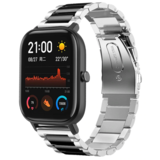 Strap-it Xiaomi Amazfit GTS Link Strap (Silver/Black)