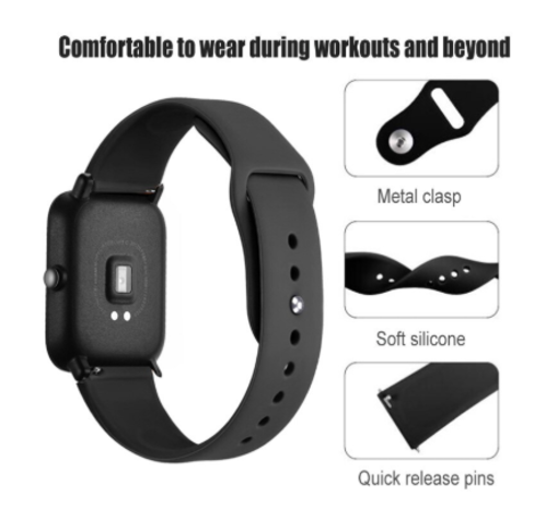 Strap-it Strap-it Xiaomi Amazfit Bip Sport Strap (Black) Strap-it Strap-it Xiaomi Amazfit Bip Sport Strap (Black)