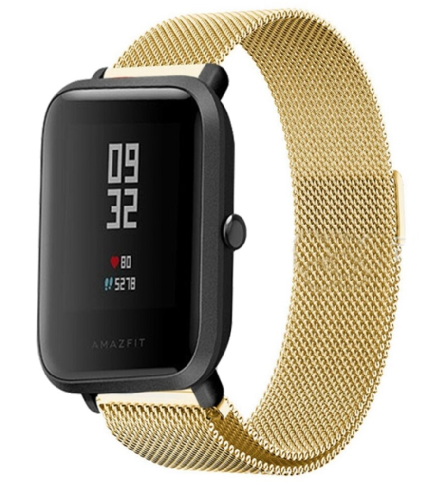 Strap-it Strap-it Xiaomi Amazfit Bip Milanese Strap (Gold) Strap-it Strap-it Xiaomi Amazfit Bip Milanese Strap (Gold)