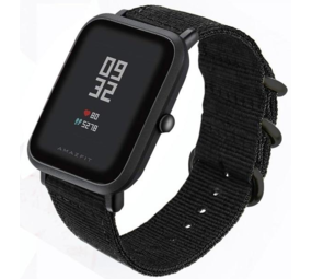 Strap-it Xiaomi Amazfit Bip Nylon Strap with Buckle (Black) Strap-it Xiaomi Amazfit Bip Nylon Strap with Buckle (Black)