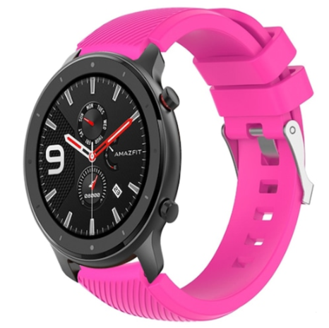 Strap-it Strap-it Xiaomi Amazfit GTR Silicone Strap (Bright Pink)