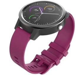 Strap-it Garmin Vivomove 3s Silicone Strap 39mm (Dark Red)