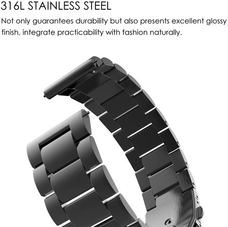 Strap-it Strap-it Garmin Vivomove 3s Link Strap 39mm (Black) Strap-it Strap-it Garmin Vivomove 3s Link Strap 39mm (Black)