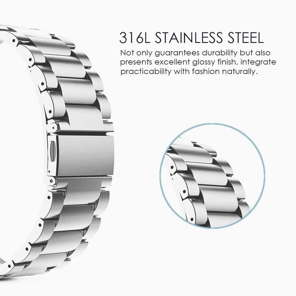 Strap-it Strap-it Garmin Vivomove 3s Link Strap 39mm (Silver) Strap-it Strap-it Garmin Vivomove 3s Link Strap 39mm (Silver)