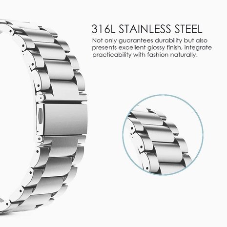 Strap-it Strap-it Garmin Vivomove 3s Link Strap 39mm (Silver) Strap-it Strap-it Garmin Vivomove 3s Link Strap 39mm (Silver)