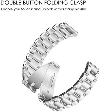 Strap-it Strap-it Garmin Vivomove 3s Link Strap 39mm (Silver) Strap-it Strap-it Garmin Vivomove 3s Link Strap 39mm (Silver)